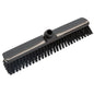 The LARGE AREA BROOM, 400x60x50mm from Haug Bürsten KG is a black broom head with stiff bristles and a central socket for handle attachment, perfect for cleaning large areas; pictured on a white background.