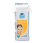 A pack of Bel Cosmetic cotton wool from Paul Hartmann AG with a woman's face on the front emphasizes gentle cleansing for skincare. This dermatologically tested cosmetic product contains texts in German and English and is delivered in a 100-g pack.
