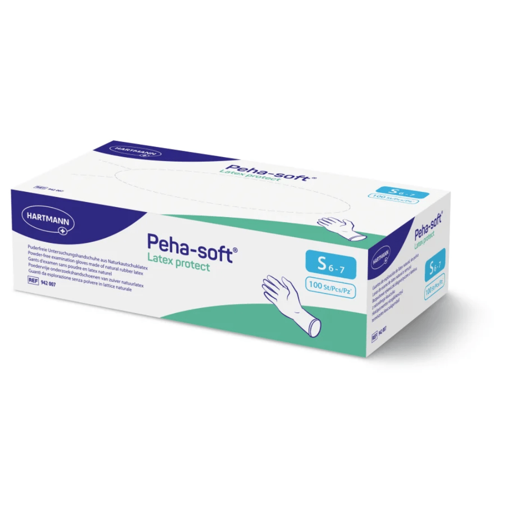 Hartmann Peha-soft® Latex protect, powder-free examination glove, size S