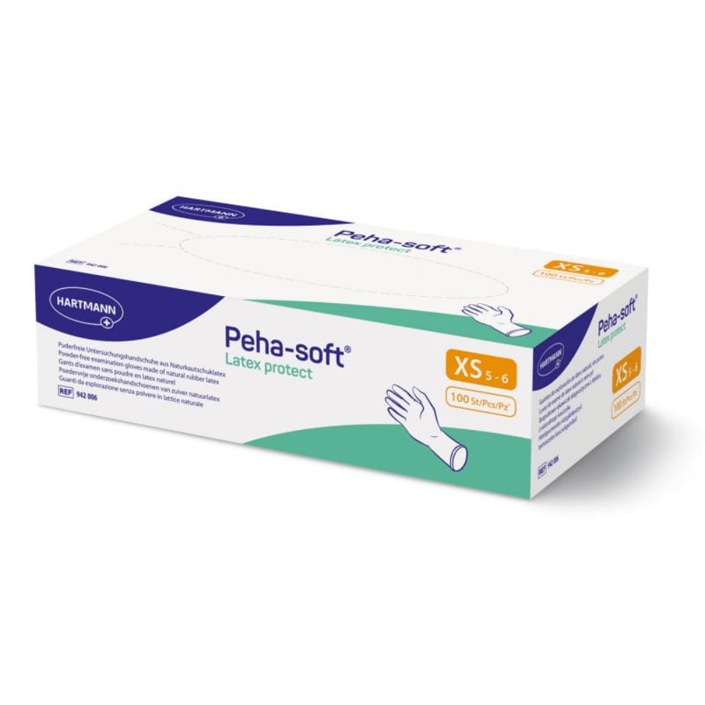Hartmann Peha-soft® Latex protect, powder-free examination glove, size XS