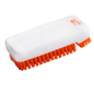 The Haug ANTI BAC Nail Brush Orange from Haug Bürsten KG features a rectangular design with a white handle and orange bristles, ideal for professional hand cleaning. Its antibacterial properties ensure the highest hygiene with every use.