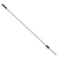 The Haug Bürsten KG Alustiel 1450 mm ø 25MM, long and silver with a black handle, features an anodized aluminum tube with adjustable sections and a secure locking mechanism, adhering to the HACCP standard for safety and quality. Available in various colors.