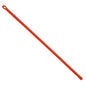 The Haug Bürsten KG Haug plastic handle ergonomic is a long, thin orange rod that has a loop at one end and a split tip at the other end.