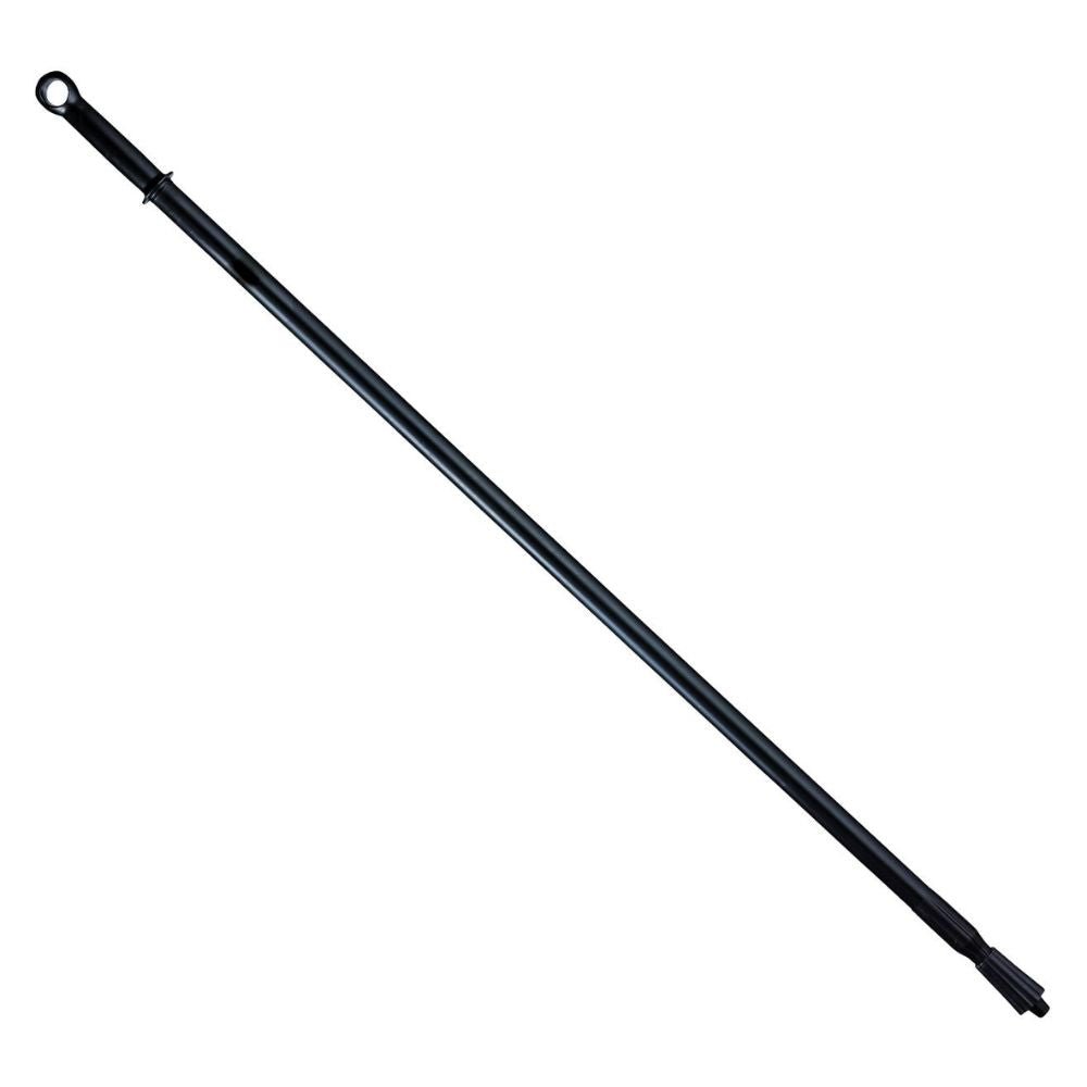 The ergonomic rod Haug Bürsten KG Haug plastic handle with a length of 1500 mm and a diameter of 32 mm features a loop end and a ribbed connection made of heat-resistant polypropylene fiberglass, designed for attachment to cleaning tools. It is presented extended on a plain white background.
