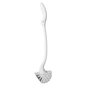 A HACCP-certified Haug round toilet brush for cleaning siphons, made of white PP with a curved handle and a round bristle head, is displayed against a plain white background.