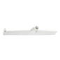 We present the Haug Bürsten KG water squeegee with interchangeable double-lip profile, a high-quality squeegee in white plastic design with a straight, flat edge and central handle attachment, ideal for hygienic applications. This reliable tool ensures efficient cleaning performance every time.