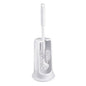 The Haug WC set round with brush 410 x Ø145 from Haug Bürsten KG includes a rounded brush with bristles and a handle, housed in a sleek cylindrical holder for effective toilet cleaning. The open front allows for easy access while maintaining the HACCP hygiene standard in your bathroom.
