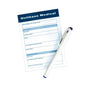 The Holthaus Medical report pad from Holthaus Medical GmbH & Co. KG contains the important sections for personal information and medical incidents necessary for precise documentation. A blank pen is placed on a plain white background on the form.
