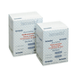 Two boxes of Holthaus Mullkompresse, 17-ply – 25 x 2 pieces from Holthaus Medical GmbH & Co. KG are displayed. The box on the left contains swabs measuring 10 x 10 cm and the box on the right contains swabs measuring 7.5 x 7.5 cm, which are perfect for wound care. Both boxes have similar packaging with blue text and a grid pattern.