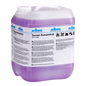 Large transparent plastic container with handle and screw cap, filled with purple liquid. The label reads "Kiehl Torvan Concentrate Active Cleaner" by Johannes Kiehl KG and contains multilingual product information.