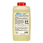 A rectangular 2-liter plastic container with a red cap and white label shows the brand Johannes Kiehl KG and the product details for Kiehl Desinet-compact Concentrate, an aldehyde-free liquid disinfectant cleaner concentrate in German.