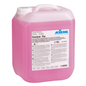 A 10-liter canister of Kiehl Veroclean-plus Express Basic Cleaner by Johannes Kiehl KG for heavily over-maintained floors, with a multilingual manual on the label.