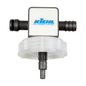 The Kiehl Dosifill Multidosing for 10 L canisters by Johannes Kiehl KG is a plastic filter with hose connections, ideal for professional cleaning. It is equipped with a white label with the inscription "Kiehl the clean solution" in blue and gray lettering.