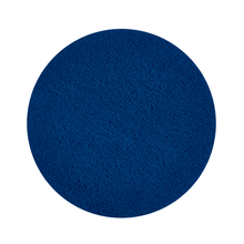 A round, flat, blue Kiehl Legno pad sanding pad by Johannes Kiehl KG with a textured surface for wood care, depicted on a white background.