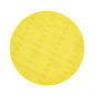 A large, solid yellow circle with a subtle dotted texture - reminiscent of a Kiehl Woodmaster-Pad sanding pad round grit 100 by Johannes Kiehl KG - fills the center of a white background.