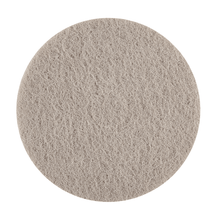 Pictured is a round, flat Kiehl Litho-Pad 4.0 17 inch (43.2cm) from Johannes Kiehl KG with a light gray, textured surface from above; ideal for professional cleaning. The package contains 5 pieces.