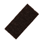 The Kiehl cleaning pad brown, very hard (12 x 25 cm, 1 piece) from Johannes Kiehl KG, a robust cleaning tool, is rectangular and depicted on a white background.