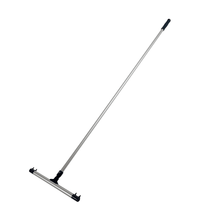 The Kiehl Wischwiesel for applying wood oil, without cover, 40 cm by Johannes Kiehl KG is ideal for large wood surfaces. Shown is 1 piece with a long handle and a flat rubber blade against a white background.