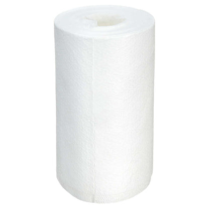A single unused Kimtech® Wettask™ DS Wipes small roll from Kimberly-Clark GmbH stands upright on a plain white background.