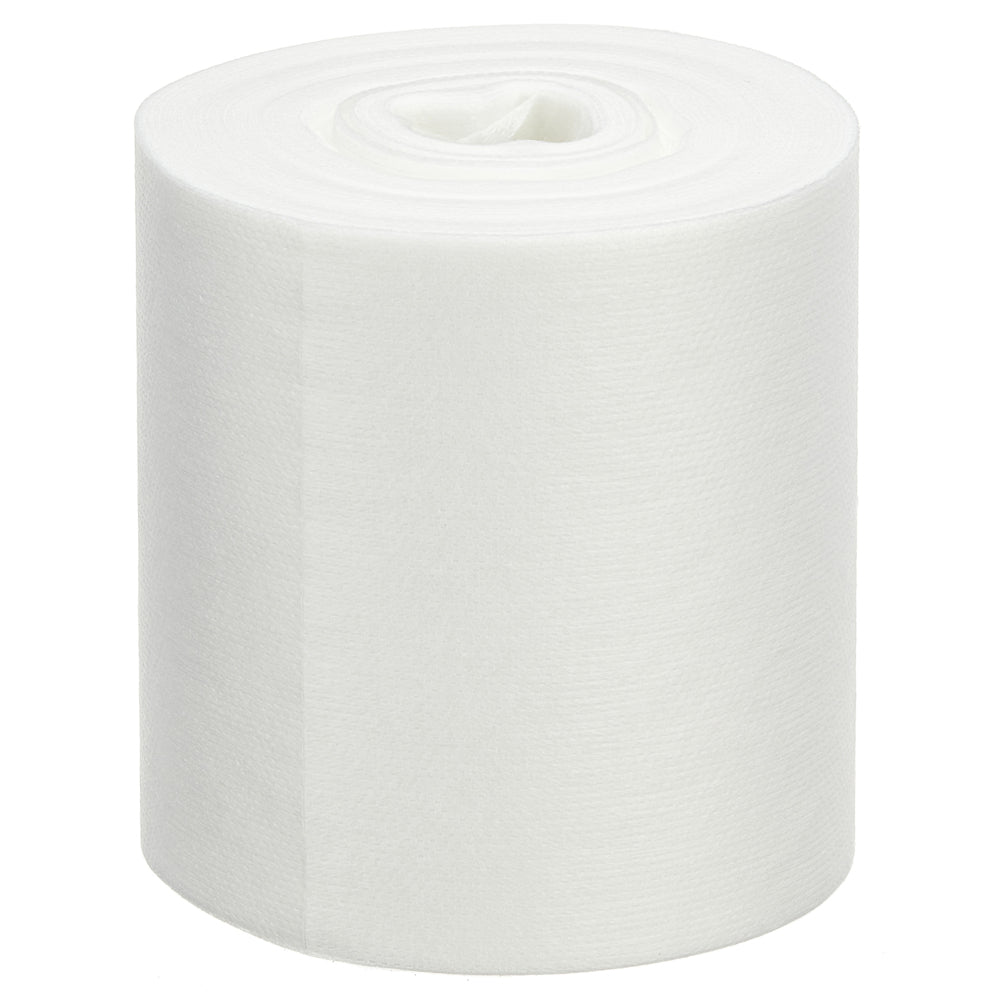 A single roll of WypAll® Wettask™ PowerClean cleaning cloths from Kimberly-Clark GmbH (6 refills x 120 sheets, white) stands upright against a white background.