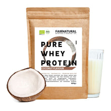 Organic whey protein powder coconut