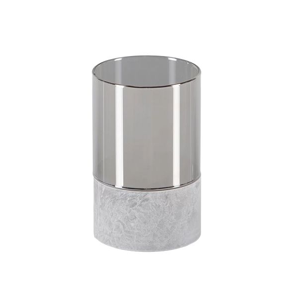 Papstar Securit® LED candle Ø 8 cm gray "Gracia"