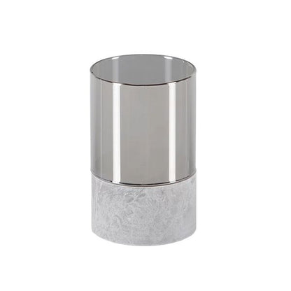 Papstar Securit® LED candle Ø 8 cm gray "Gracia"