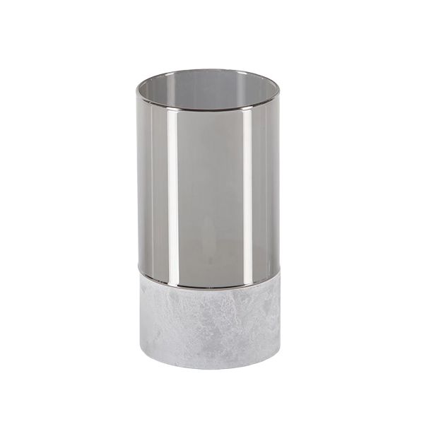 Papstar Securit® LED candle Ø 8 cm gray "Gracia"