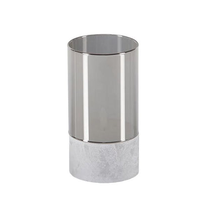 Papstar Securit® LED candle Ø 8 cm gray "Gracia"
