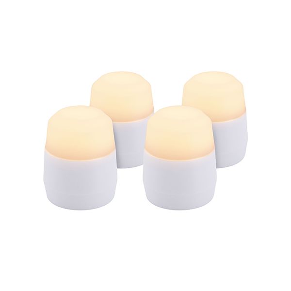 Papstar Securit® 4 LED tea lights refill pack Ø 4 cm x 5 cm "Amsterdam" lighting time 12-40 hours