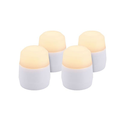 Papstar Securit® 4 LED tea lights refill pack Ø 4 cm x 5 cm "Amsterdam" lighting time 12-40 hours