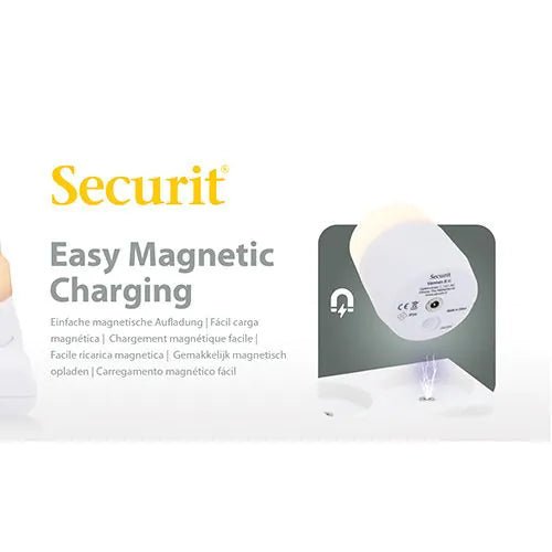 Papstar Securit® 12 LED tea lights incl. charging station Ø 4 cm x 5 cm "Amsterdam" lighting time 12-40 hours