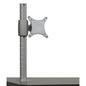 The Novocal monitor mount (25 kg, 1 piece) is used to attach a monitor to a medical cart. It features a vertical bracket with cutouts and a flat mounting plate with four screw holes.