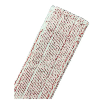 A close-up of the Arcora Excellent Red-White Fc-Mop with color coding without cover sheet from Arcora International GmbH, showing the red-white striped fabric for hygienic cleaning against a plain white background.