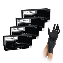 MaiMed-Black LX PF disposable latex examination gloves, powder-free, 100 pieces/box
