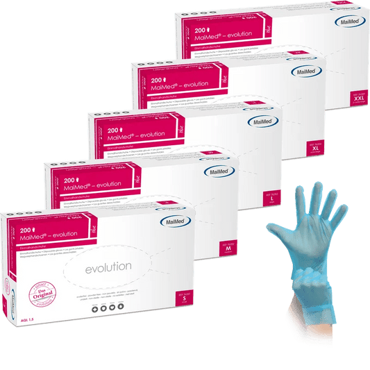 MaiMed-evolution, blue, non-sterile, powder-free Latex-free disposable glove, 200 pieces/box