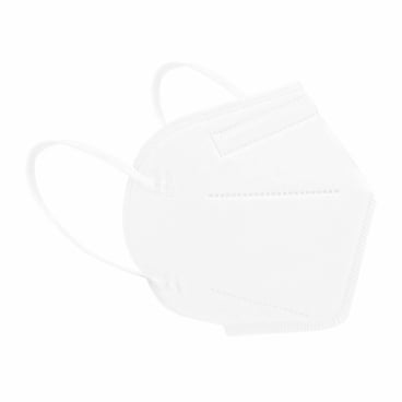 A Virshields FFP2 Mask VS005, 5-layer (1 piece) from Mask Authority sp. z o.o. is shown against a plain background, highlighting the ear loops and contoured shape for a secure fit.