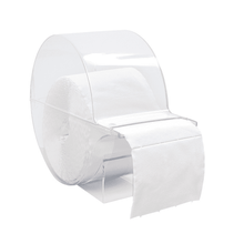 A Meditrade cellulose swab box from Meditrade GmbH contains a package (1 piece), with some product visible and partially protruding from the transparent dispenser.