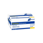The Meditrade BeeSana® gauze compress box is displayed, ideal for effective wound care. The packaging is predominantly white with blue and yellow accents and indicates the size as 7.5 x 7.5 cm. It contains 100 sterile pieces and is thus perfect for any medical gauze needs.