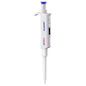 The Altruan Micropipette 10–100 µl / 20–200 µl is a white, adjustable laboratory pipette with a blue piston, digital volume display, and disposable tip; it comes in a 200-g package for easy handling and storage.