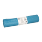 A roll of 25 Papstar garbage bags with a capacity of 120 liters each and dimensions of 110 cm x 70 cm in blue is wrapped with a white label containing product information and the T-G (PS) branding. The bags appear to be made of plastic.