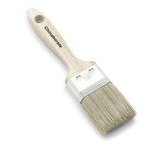 The Nölle Profi Brush painter-varnish brush 12 from Nölle Profi Brush Bürsten- & Pinseltechnik e.K. features a wooden handle with a hanging hole, a metal ferrule with the inscription "50", and high-quality beige bristles in the China bristle style, reflecting the professional quality flat brush design.