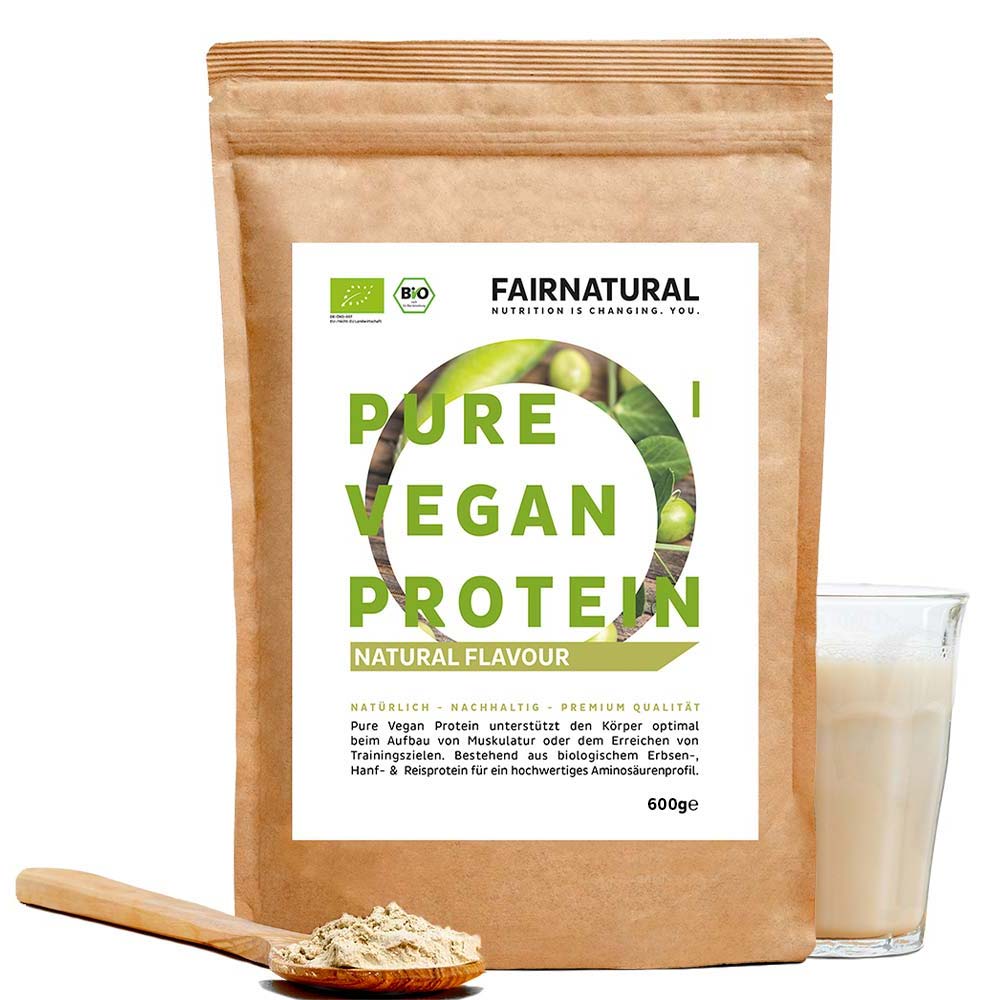 Organic vegan protein powder neutral without soy