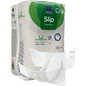 A pack of ABENA Slip Premium incontinence slips from Abena Re-Seller GmbH, size Large (L2), contains 10 pieces. A slip is partially removed from the pack to show its design and lining.