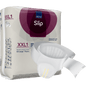 A package labeled "ABENA Slip Premium" from Abena Re-Seller GmbH shows a disposable incontinence slip for effective care, distinguished by its absorbent center, secure adhesive tabs, and design suitable for bariatric use.