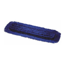 The Arcora ACRYLIC DRY MOP BLUE from Arcora International GmbH is a rectangular blue dust mop head with thick fringes and a textured surface, perfect for dry mopping and efficient floor cleaning when attached to a mop handle.