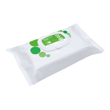 A pack of Orochemie B 40 disinfectant wipes, ready-to-use with a green label with the English inscription “refreshing”, specifically designed for quick disinfection, on a plain white background.