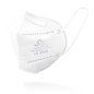 The SolidSafety Filtering Half Mask FFP2 NR from AMPri Handelsgesellschaft mbH is white, with ear loops and particle protection. The brand, certification, and safety standards are displayed on the surface; it is set against a plain background.