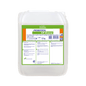 A white 12-kg plastic container with a green-orange label reading "Dr. Schnell Perotex CF EVO 14 Dish Cleaner" from DR.SCHNELL GmbH & Co. KGaA contains product information, instructions, and safety symbols in German for commercial dishwashers.