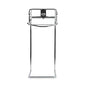 The Dr. Schumacher wall mount ONE SYSTEM BASIC by Dr. Schumacher GmbH features a chrome-plated, rectangular base with minimalist industrial design - perfect for displaying or storing items in modern environments.